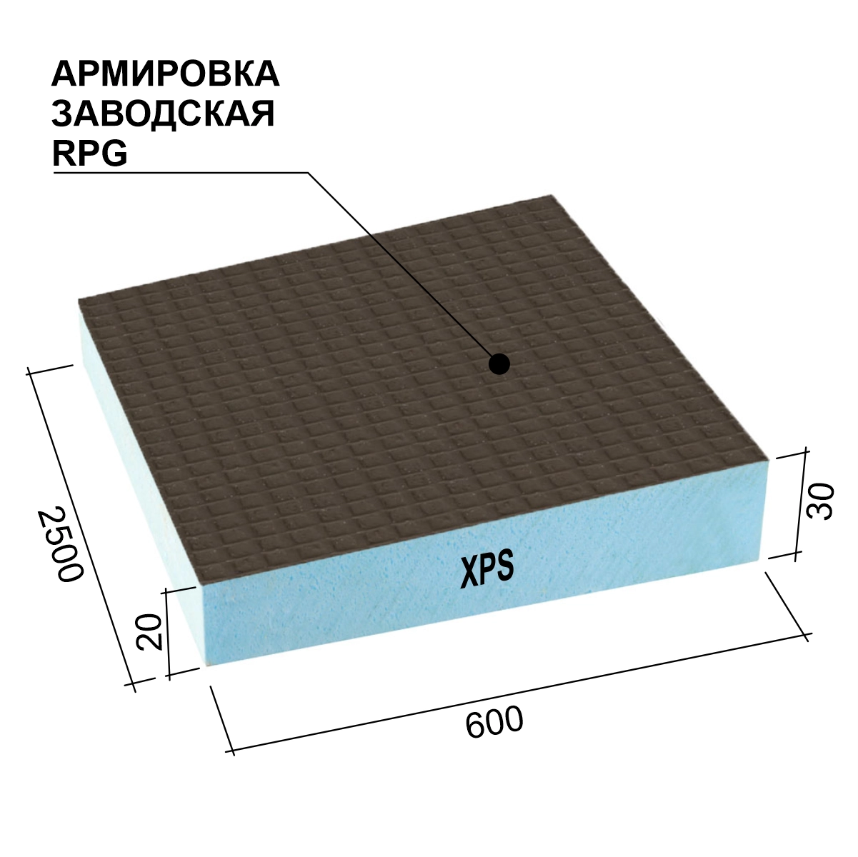 Панель Руспанель РПГ (Ruspanel RPG) Градиент 2 2500х600х20/30 мм