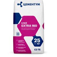 Клей для широкоформатного керамогранита и камня Цементум Extra 160 С2 TE 25 кг