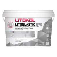 Клей белый двухкомпонентный Litoelastic Evo 3 кг