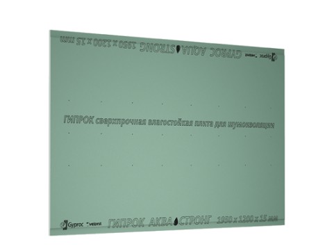 Гипсокартонный лист ГКЛВ Vetonit (Gyproc) Аква Стронг 2500х1200х15 мм