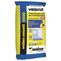 Базовая смесь ровнитель для пола быстротвердеющий Weber-Vetonit 6000 25 кг