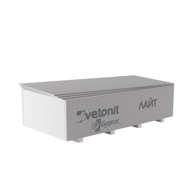 Гипсокартонный лист ГКЛ Vetonit (Gyproc) Лайт