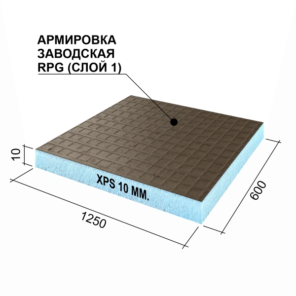 Панель Руспанель РПГ (Ruspanel RPG) Basic #1 односторонняя 1250х600х10 мм