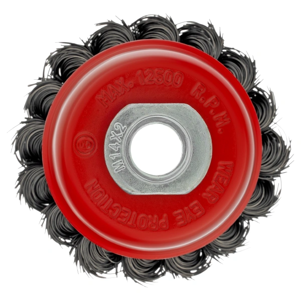 Щетка для УШМ, 65 мм, М14, "чашка", крученая проволока 0.35 мм Matrix